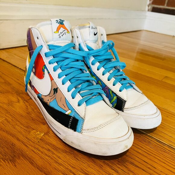 Size 9.5 - Nike Blazer Mid 77 Flyleather x Ruohan Wang - Picture 5 of 16